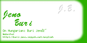 jeno buri business card